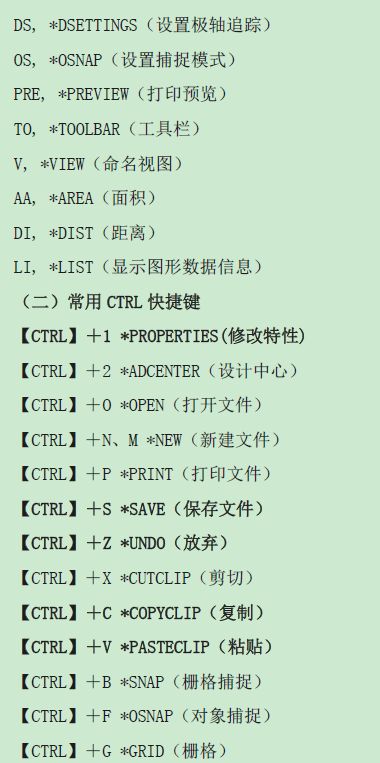 cad常用快捷键命令大全