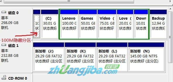 100M隐藏分区